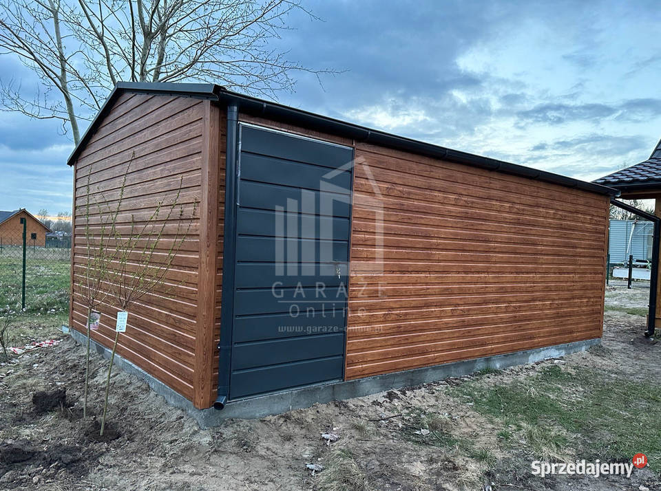GARAŻ BLASZANY 4x6 m dwuspad drzw rynny Braniewo