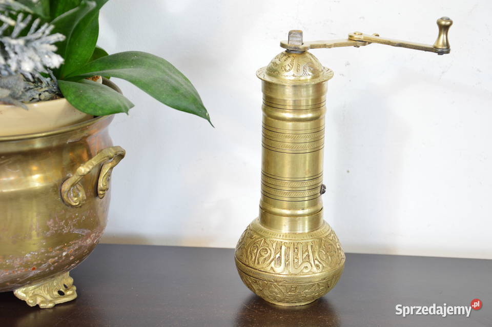 mosiężny ręczny MŁYNEK do kawy stary Jastrzębie-Zdrój