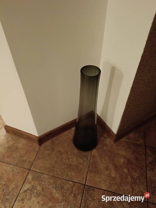 Wazon szklany ciężki dymiony Lipno