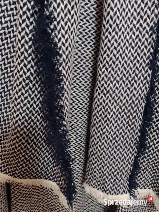Lacoste Duża granatowa chusta nsrxutksy ponczo Kraków