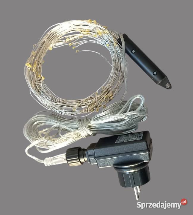 Lampki choinkowe świetlne LED cienki drucik z Chrzanów