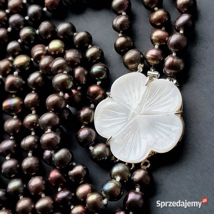 PERŁY NATURALNE SŁONOWODNE NASZYJNIK ODESSA Naszyjniki Częstochowa
