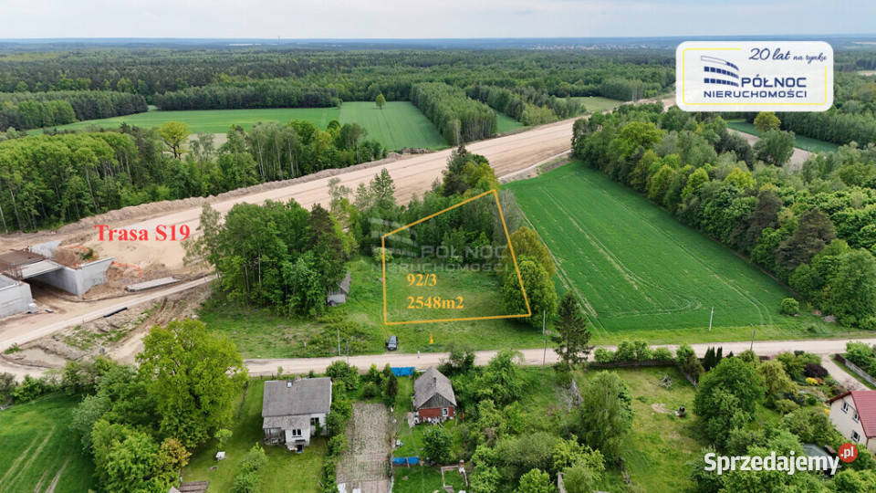 Działka budowlanorolna 2548m2 w Laskowszczyźnie Laskowszczyzna