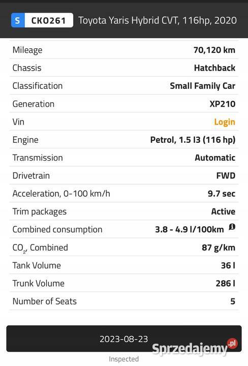AUTOMATYCZNA SKRZYNIA BIEGÓW Toyota Yaris IV 15 Chełm