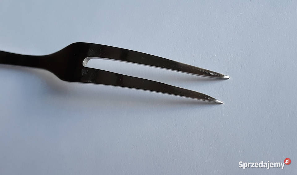 Posrebrzany widelec serwingowy do wędlin mięs 2