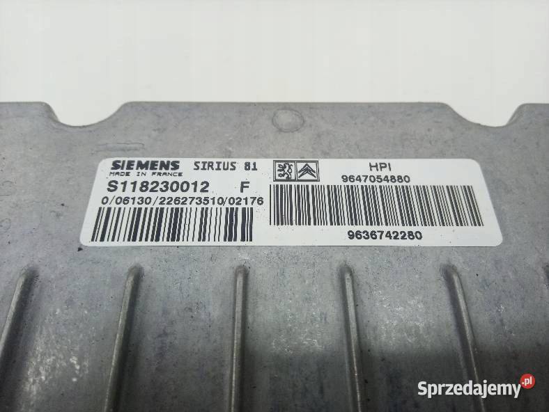 STEROWNIK SILNIKA 20 HPI 9647054880 Citroen C5 I świętokrzyskie