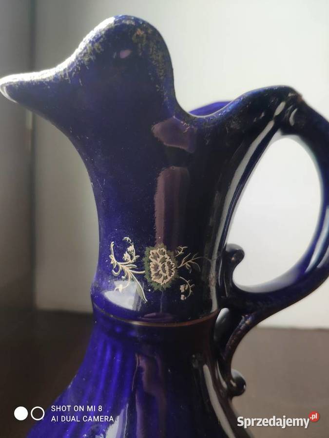 Stary porcelanowy kobaltowy wazon dzbanek Kraków