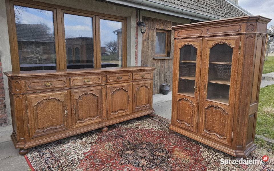 Jadalnia stół 6 krzeseł komoda witryna Brójce