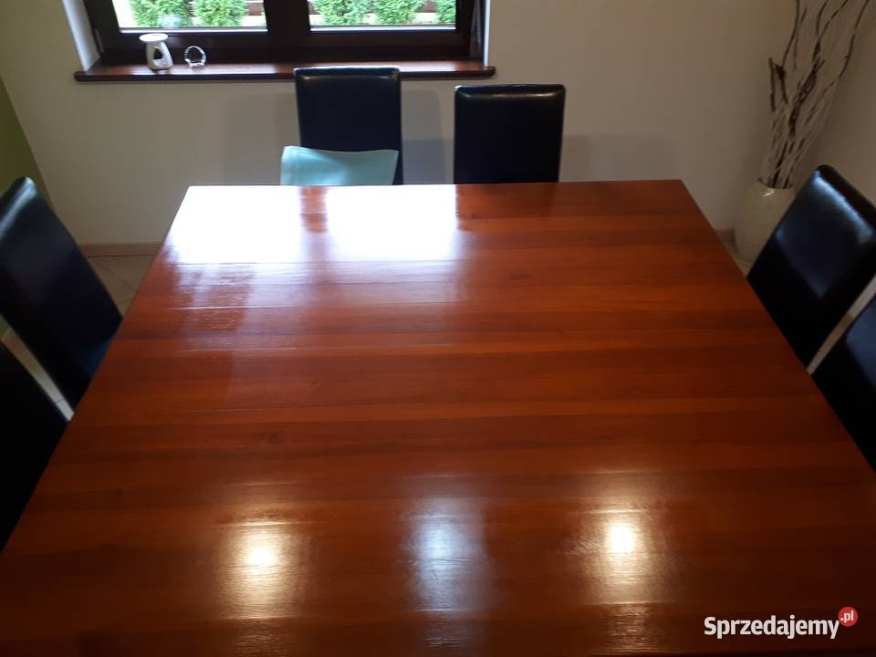 Duży drewniany stół do jadalni 180 x 180 Warszawa