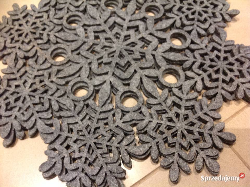 Podkładki Filcowe na Stół 3 Szare