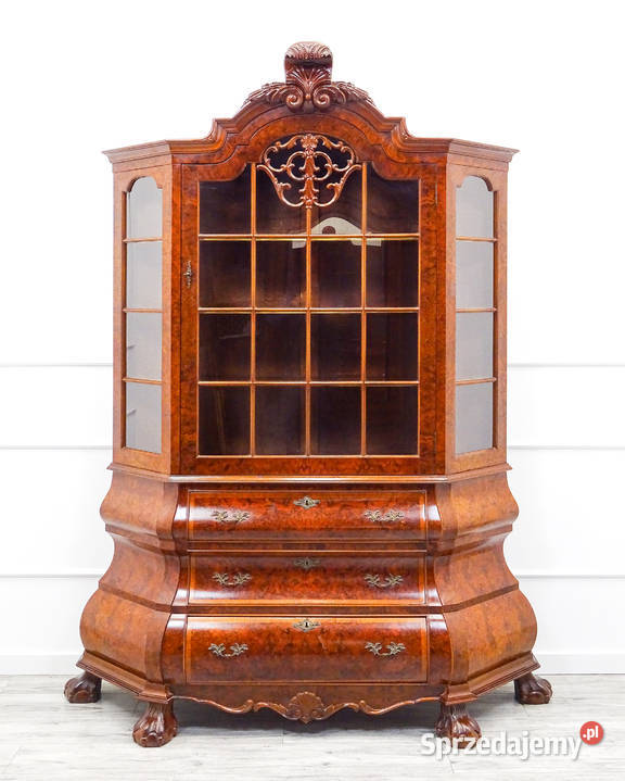 Wysoka WITRYNA drewniana NeoBarok 3 szuflady 45cm wielkopolskie Kalisz