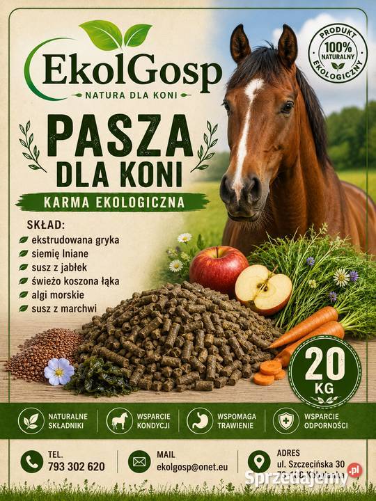Pasza karma koni 20 Szczecin sprzedam