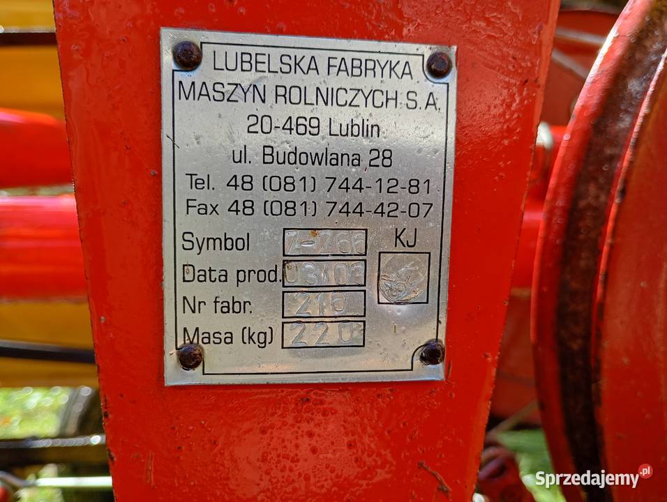 Zgrabiarka taśmowa Z266 lubelskie Wielkolas