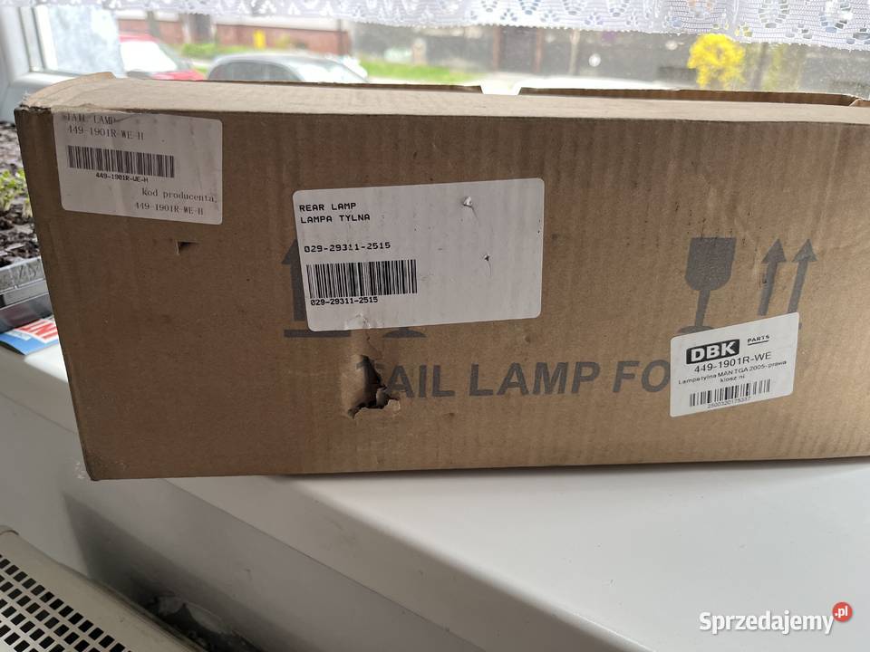 Lampa tylna prawa MAN TGA 2005 bez klosza Ruda Śląska