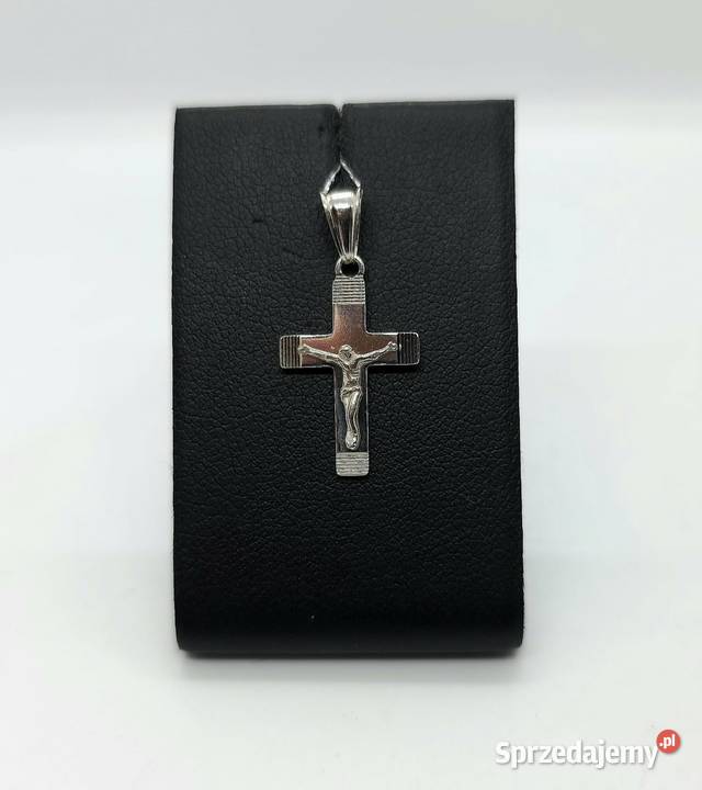 Nowa srebrna zawieszka próby 925 097g krzyżyk Elbląg