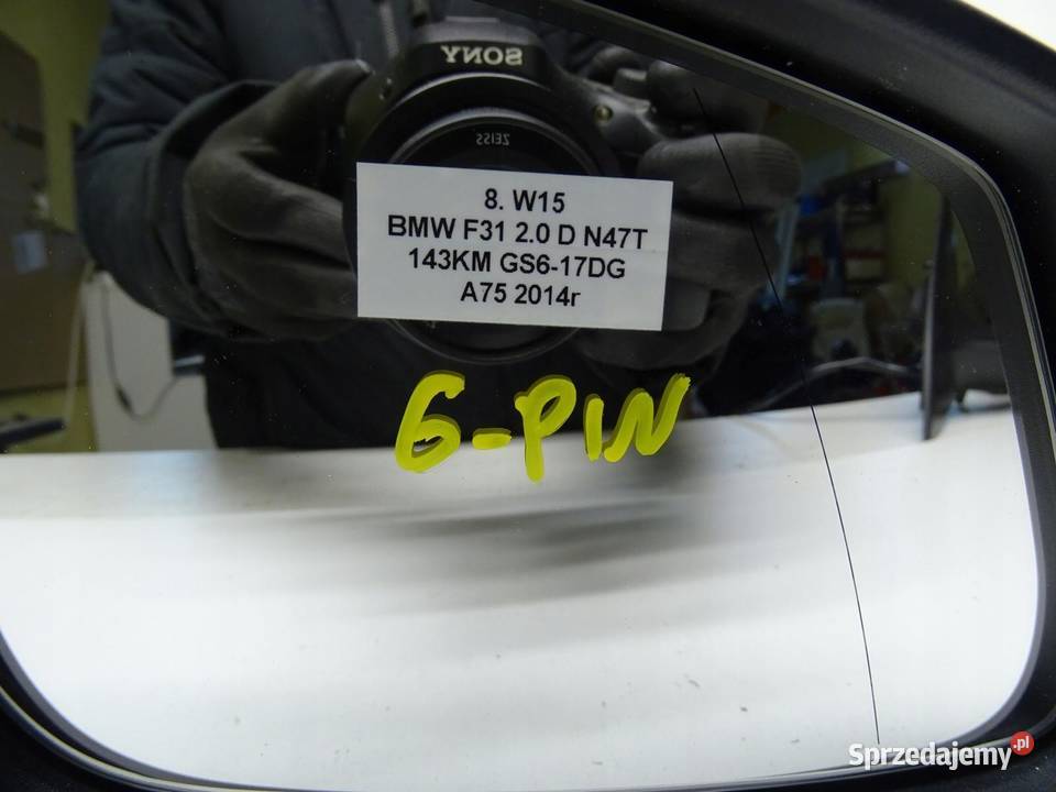 LUSTERKO PRAWE PRAWY PRZÓD BMW F30 F31 osobowe