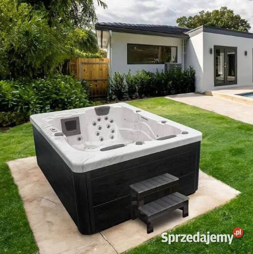 Zewnętrzna wanna z hydromasażem LED Biały JAKUZI Jacuzzi Siedlisko sprzedam