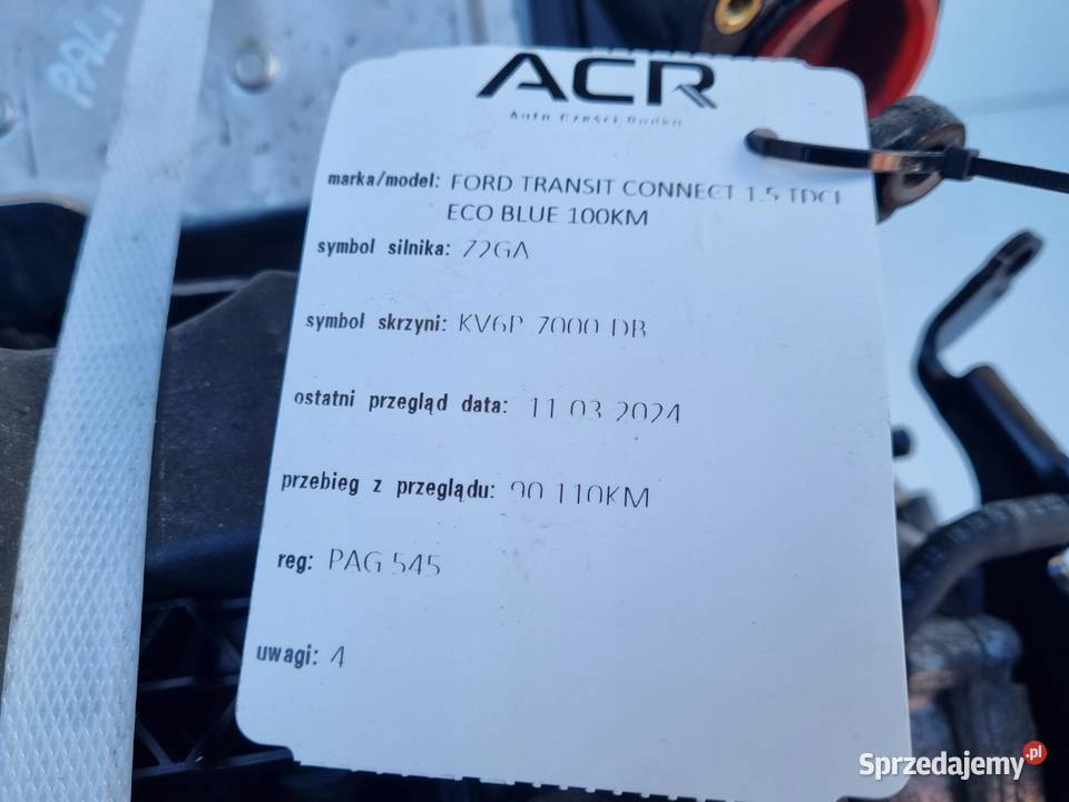 SILNIK KOMPLET Ford Transit Connect II 15 TDCI osobowe