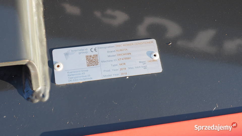 Kosiarka dyskowa Kubota DMC 6028N Kondycjoner Gościszów