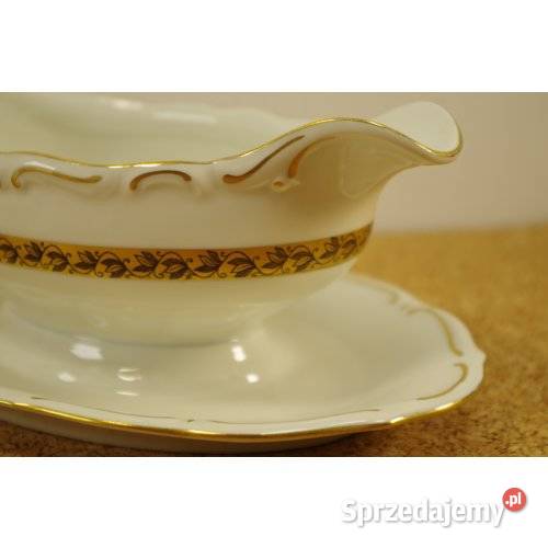 Porcelanowa sosjerka z podstawką Tielsch śląskie