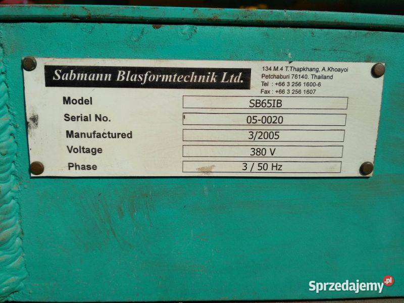 Wtryskarka wytłaczarka SABMANN SB65IB Stary Sącz