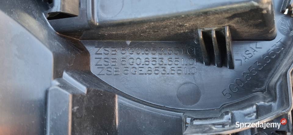 VW GOLF VII LIFT EGOLF GRILL ATRAPA ZDERZAKA Bieleń