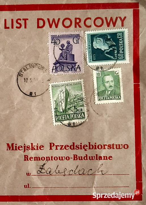 Stary List Dworcowy Katowice Stalinogród Łabędy śląskie Gliwice