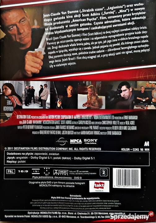 KRZYŻOWY OGIEŃ JC VAN DAMME SADKINS lektor Kalisz