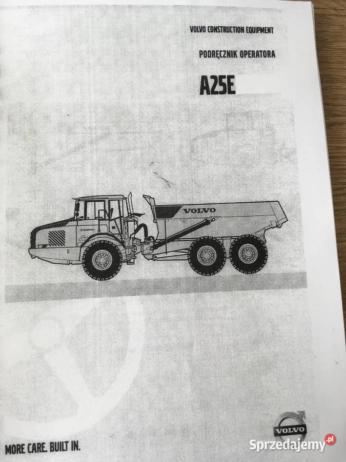 dtr instrukcja obsługi wozidło volvo A25e i inne Szczecin