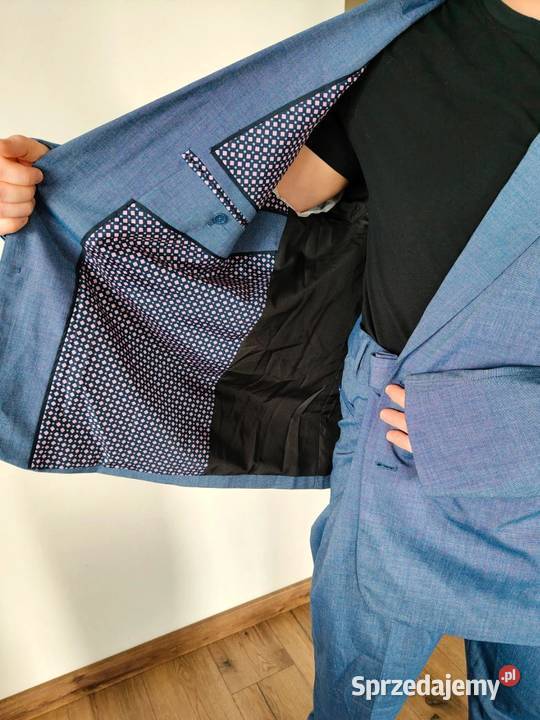 Garnitur męski niebieski 64 7XL Bonprix nowy Męska Suwałki