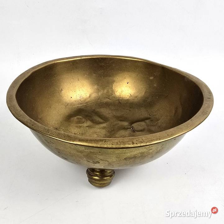 Samowar mosiężny z tacą płukalnicą i mazowieckie Bronisze