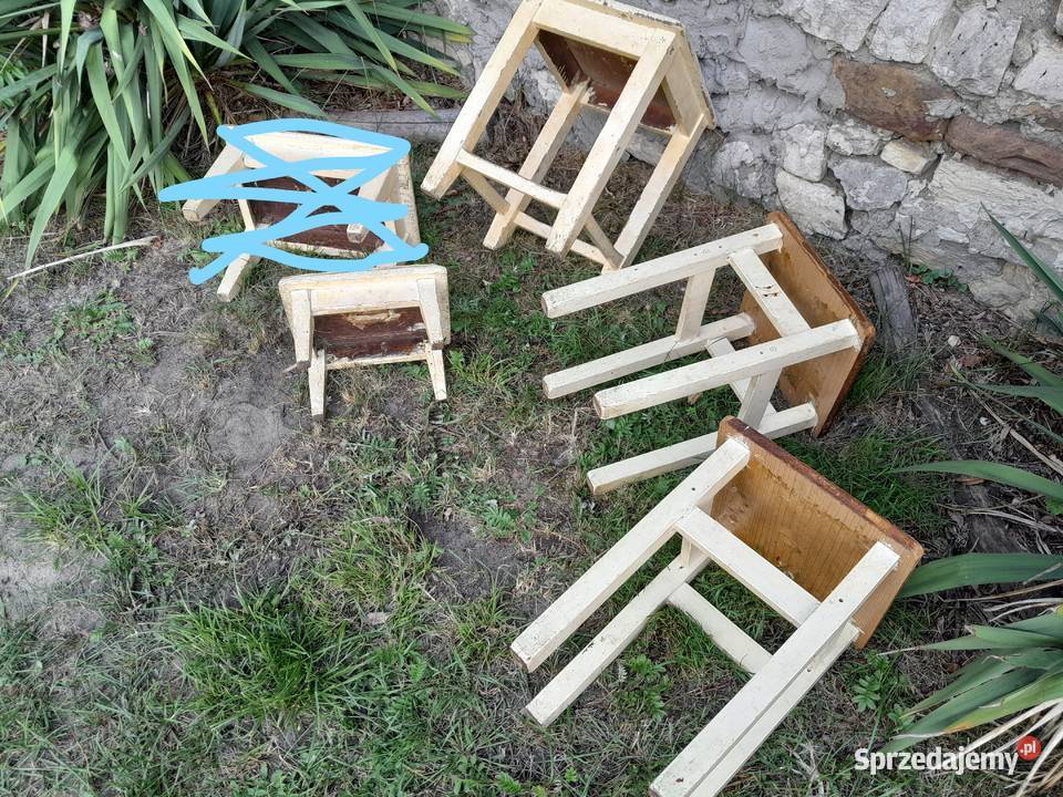 Różne stare taborety taboret krzesełko PRL i śląskie Dąbrowa Górnicza sprzedam