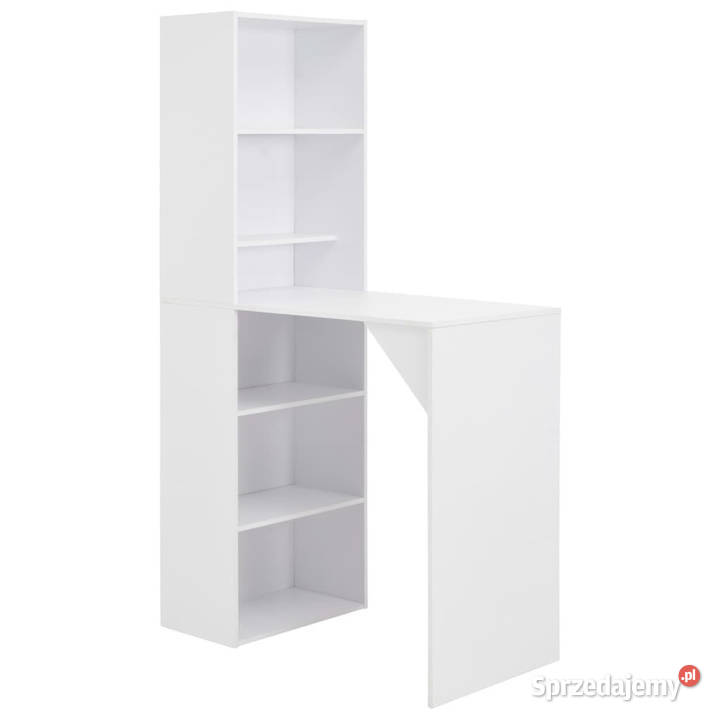 Stolik barowy z szafką biały 115 x 59 x 200 Warszawa