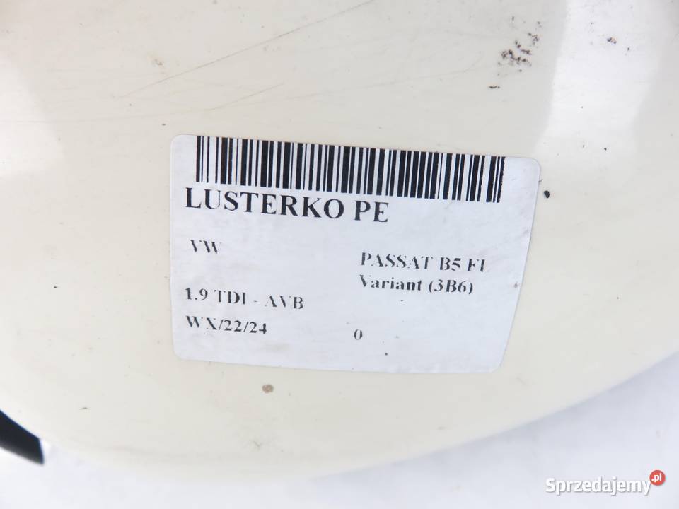 LUSTERKO PRAWE VW PASSAT B5 LIFT KIERUNKOWSKAZ 7