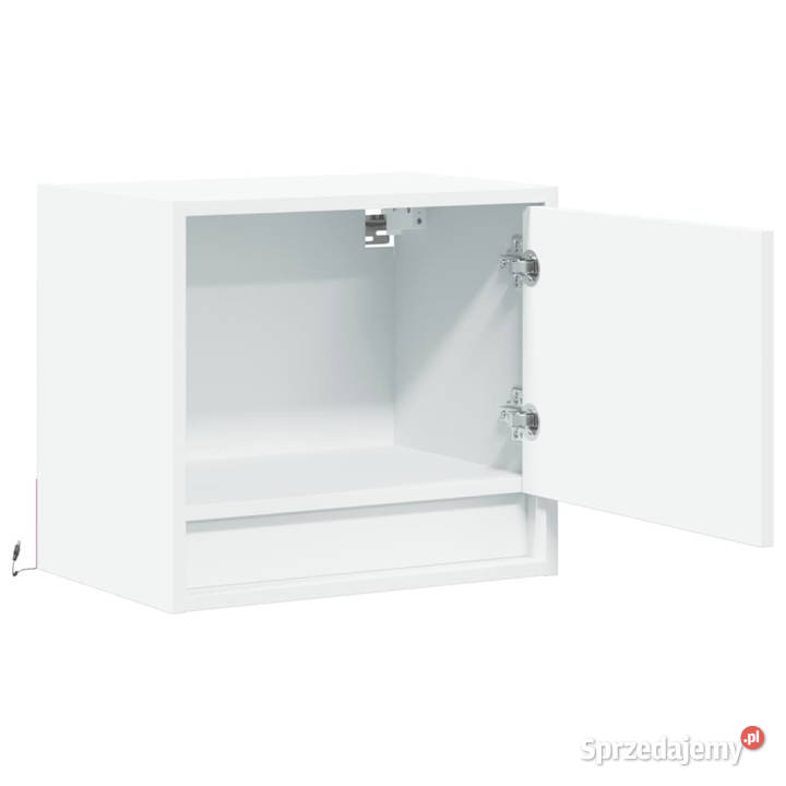 Wiszące szafki nocne z LED 2 białe WM852076 Warszawa