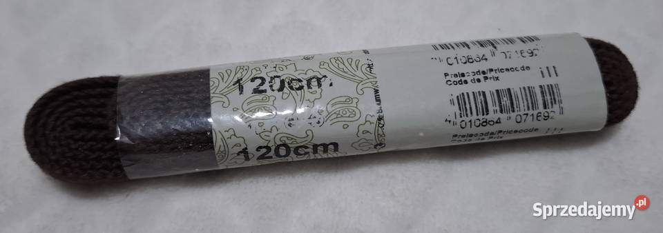 Sznurówki 120 płaskie 8mm 1012 bawełna brązowe Czeladź