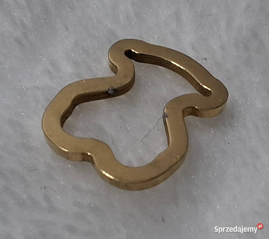 Wisiorek zawieszka misiu kolor złoty 12mm Czeladź sprzedam