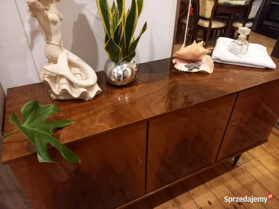 Komoda retro prl wysoki połysk fornir pomorskie Gdańsk