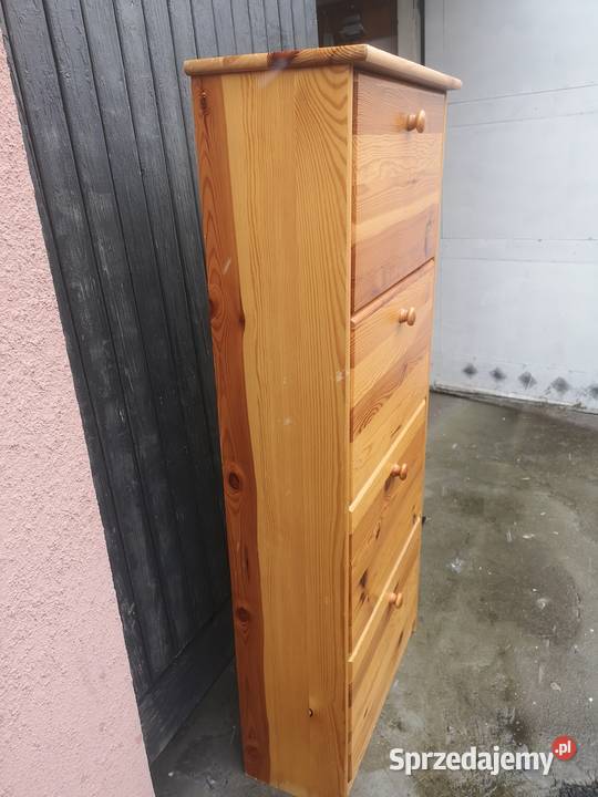 drewniana sosnowa komoda szafka na buty
