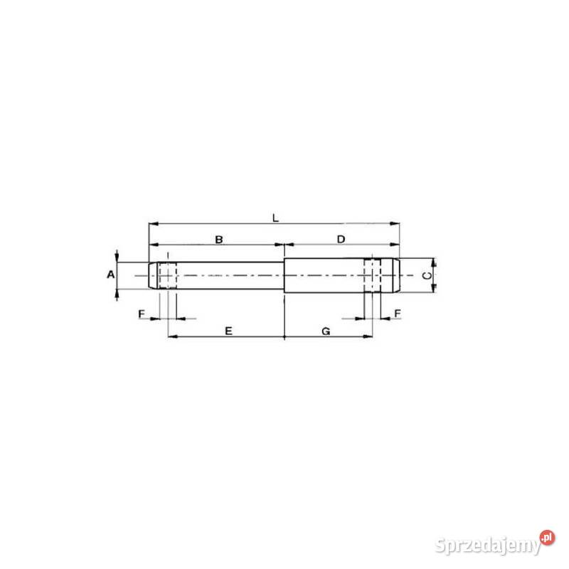 Sworzeń dwustopniowy 2228 x 190mm 01639 Kamionna sprzedam