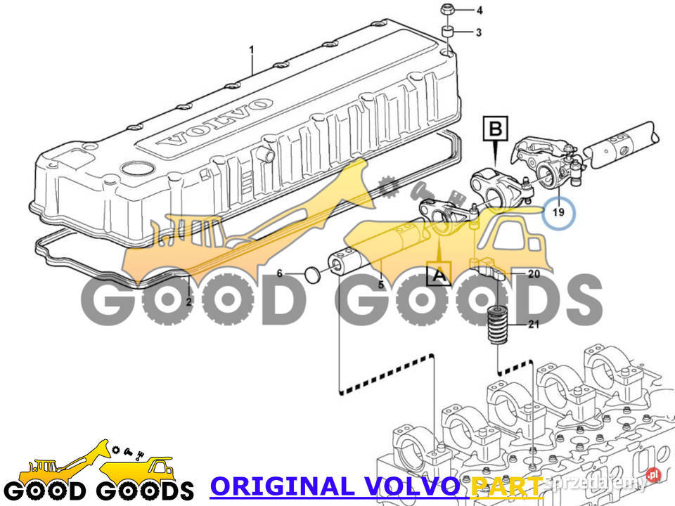 VOLVO DŹWIGNIA ZAWOROWA 21243114 21048998