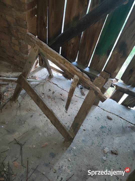 Stojak drewniany koziołek Kobyłka budowlany wielkopolskie Krotoszyn