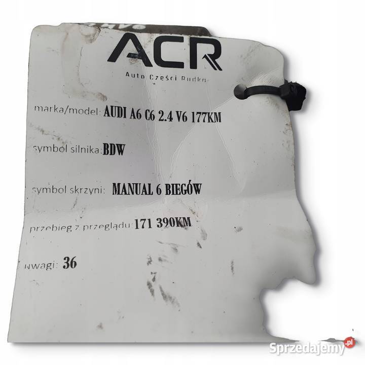 ROZRUSZNIK Audi A6 C6 24 V6 0001108405 lubelskie