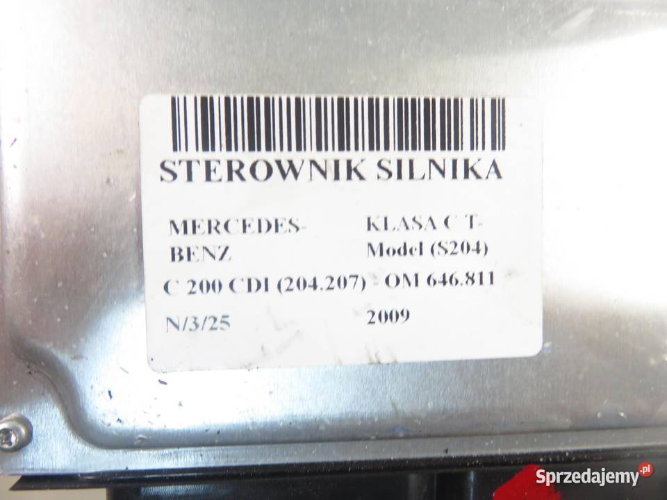 STEROWNIK MERCEDES 204 C 22 CDI 6461503334 Komputery