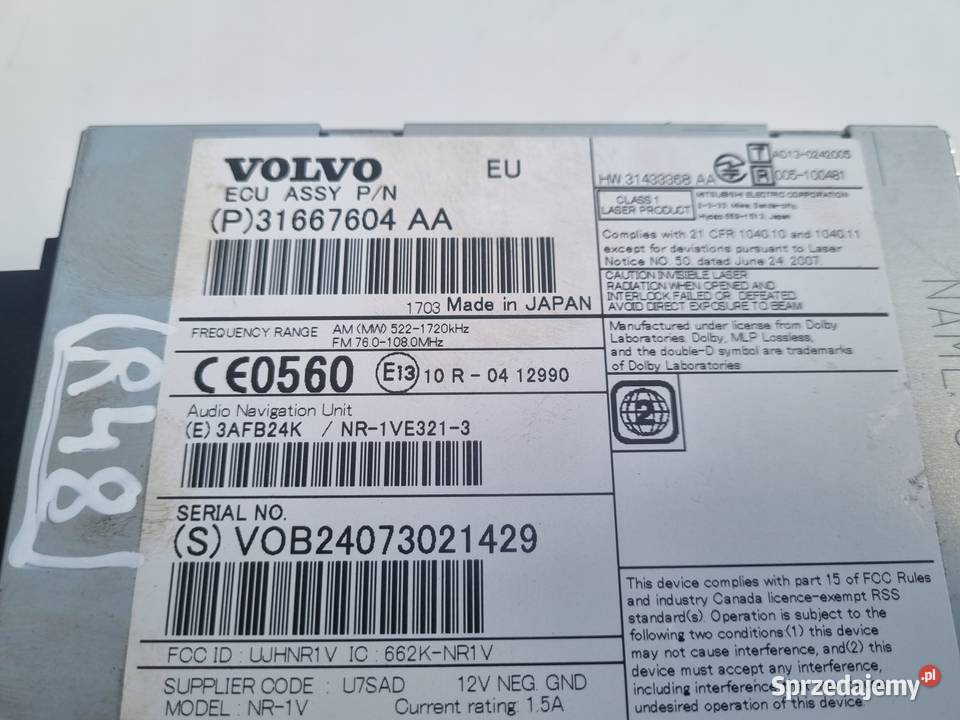 Volvo VOLVO V60 I S60 II V40 II CZYTNIK
