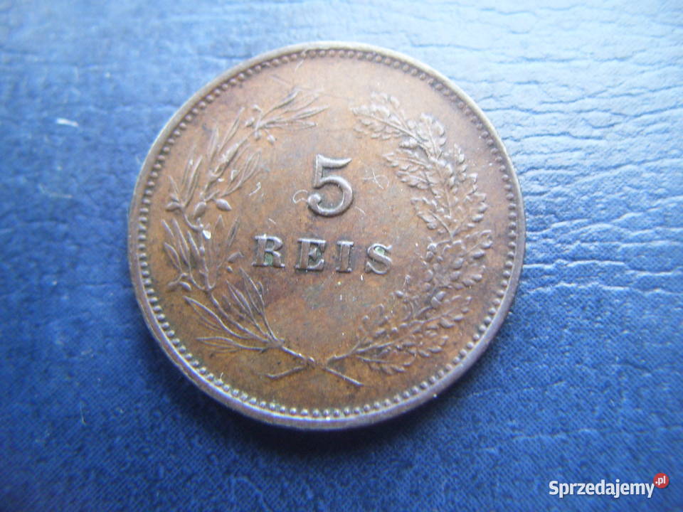 Stare monety 5 real 1899 Portugalia
