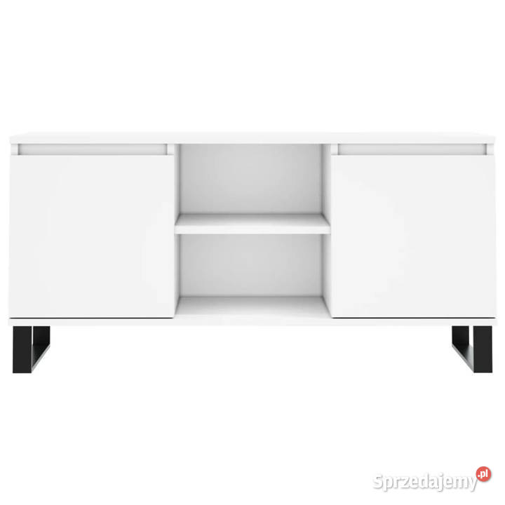 Szafka pod TV biała 104x35x50 materiał Warszawa