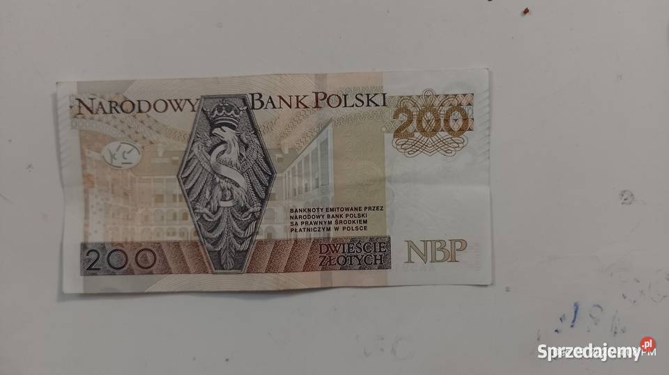 Banknot 200 z 2015 seria AA SALE Jastrzębie-Zdrój