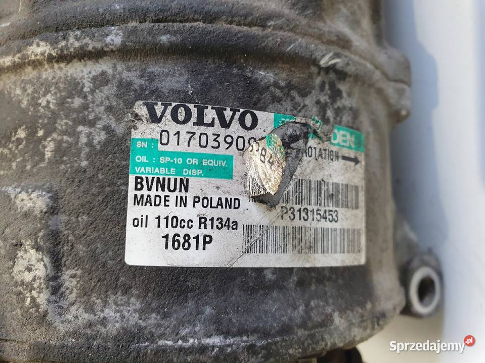 SPRĘŻARKA KLIMATYZACJI Volvo S60 II V60 I V70 osobowe sprzedam