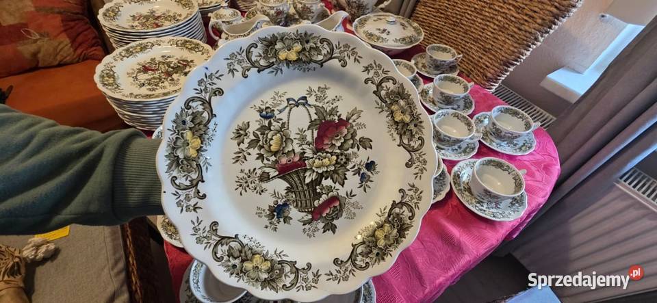 Antyczny angielski serwis porcelanowy Ridgway Łódź sprzedam